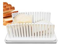 Trancheuse à pain avec plateau, planche à découper pliable pour toast, 34 x 22,5 x 6,5 cm, outil de découpe de précision, design facile à nettoyer pour sandwichs, guide de découpe réglable