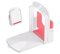 Trancheuse à pain, guide de coupe de pain réglable, 22,5 x 15 x 19 cm, coupe-pain manuel, épaisseur uniforme, outil de cuisson compact et facile à utiliser, blanc