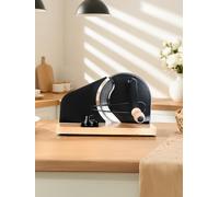 Trancheuse à pain manuelle avec manivelle, coupe-pain réglable pour pains faits maison et ronds au levain, machine à trancher le pain de cuisine classique, cadeau pour boulangers, noir