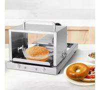 Trancheuse à pain manuelle en acier inoxydable avec épaisseur réglable pour boulangeries et restaurants, facile à nettoyer