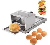 Trancheuse à pain manuelle en acier inoxydable, coupe hamburger avec poignée, épaisseur réglable, facile à nettoyer pour boulangeries et cuisines à domicile