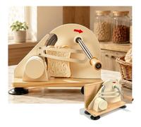 Trancheuse à Pain Manuelle Pliable, Brotschneidemaschine Manuell Épaisseur Réglable 0-20 mm, Lame en Acier Inoxydable, 6 Ventouses Brotschneider Design Vintage Bois pour Maison et Boulangerie