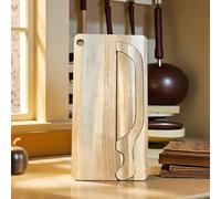 Trancheuse À Pain Manuelle, Scie À Archet À Pain pour Mains Gauche Et Droite avec Côté de Coupe Réversible, Lame Dentelée, Texture Claire pour Bagels, Baguettes Françaises, Pâtisserie Bamboo and wood