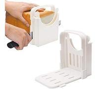 Trancheuse à pain pliable multifonctionnelle pour sandwich/toast - Épaisseur réglable - Coupe-pain - Machine à pain en plastique - Guide de coupe pour pain fait maison ou acheté