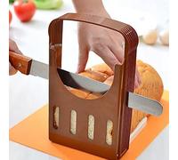 Trancheuse à Pain, Trancheuse à Pain Manuelle Guide de Coupe de Toasts Planche à découper le pain avec support d'émiettage avec 4 Épaisseurs Différentes Sandwich Maker Toast Slicer