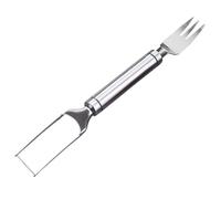 Trancheuse à Pastèque, Fourchette Coupe-Fruits 2-en-1 27,5x3,3x1,5cm | Découpe Nette et Service sans Dégâts, Outil Compact pour Melon, Ananas, la Cuisine, Restaurant ou Camping