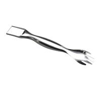 Trancheuse à pastèque, trancheuse à pastèque de 5,1 cm, 2 en 1 - Dicer à fruits portable, fourchette à fruits en acier inoxydable pour la famille, le camping en plein air