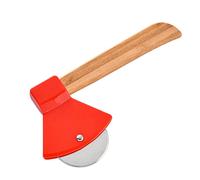 Trancheuse à Pizza en Hache,Bascule Coupe-Pizza Hache antirouille | Coupe-pâte avec Manche en Bambou pour Pizza, Tarte, gaufres et pâte, Passe au Lave-Vaisselle