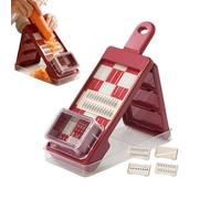 Trancheuse à pommes de terre, râpe et hachoir à nourriture 4 en 1 - râpe à ail antidérapante - convient pour la cuisine, la maison, le restaurant, la salade, les légumes, les fruits, le fromage