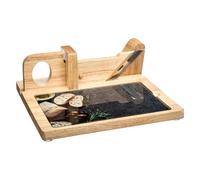 Secret de Gourmet Trancheuse à charcuterie en bois avec planche intégrée 28,5 x 26 x 10 cm