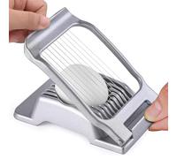 Trancheuse à œufs en aluminium robuste, fils de coupe en acier inoxydable pour œufs durs, fraises et champignons, outil de cuisine manuel pour des tranches parfaites à chaque fois