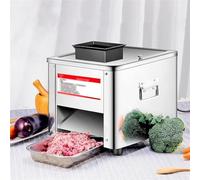 Trancheuse à viande 850 W - Trancheuse d'agneau électrique commerciale pour une utilisation familiale et professionnelle - Déchiquette la viande, le pain et le jambon - Haute efficacité 130 kg/h