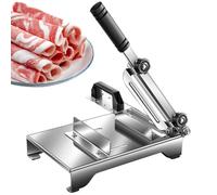 Trancheuse à viande à coupe rapide, trancheuse à viande fine - Coupe-agneau manuel en acier inoxydable 0,2 mm-8 mm, coupe-rouleaux d'agneau de veau, machine à découper pour cuisiner à la maison