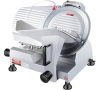 Trancheuse à viande commerciale 240 W, Trancheuse électrique pour aliments avec lame en acier au carbone de 25,4 cm, épaisseur réglable de 0 à 12 mm pour viande, fromage, légumes, etc.