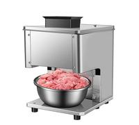 Trancheuse à viande électrique 1500 W, coupe-aliments pour restaurant en acier inoxydable, hachage automatique avec une largeur de 10 mm, pour poulet, bœuf, maison, restaurant 1pcs