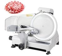 Trancheuse à viande électrique, machine commerciale en acier inoxydable, épaisseur réglable de 0 à 15 mm, pour viande, fromage, rôti de bœuf et légumes