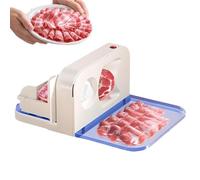 Trancheuse à viande électrique - Mini trancheuse 150 W avec lame en acier inoxydable de 165 mm, épaisseur réglable de 1 à 15 mm, pliable pour un rangement et un nettoyage faciles, idéal pour la viande