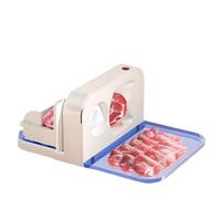 Trancheuse à viande électrique pliable avec épaisseur réglable de 1 à 15 mm, moteur de 150 W et design compact de 45 x 35 cm