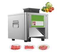 Trancheuse à viande électrique - Puissance de 850 W, 310 tr/min, acier inoxydable, capacité de traitement de 150 kg/h, coupe la viande en tranches fines, bandes ou cubes