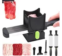 Trancheuse à viande en acier inoxydable épaisseur réglable 2-4 mm, coupe à main pour bœuf, porc, mouton, parfait pour la cuisine maison, barbecue, hot pot