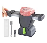 Trancheuse À Viande Fraîche, Trancheuse À Viande Pour Viande Crue Fraîche, Épaisseur Réglable 2 Ou 4 Mm, Livré Avec 2 Jeux De Lames, Une Coupe 18 Tranches, Équipé D'une Brosse Rigide Pour Nettoyer Le