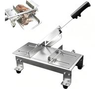 Trancheuse À Viande Manuelle, Avec Lame En Acier Allié, Épaisseur De Coupe Réglable De 0,2 À 25 Mm, Table De Travail En Acier Inoxydable, Poignée Ergonomique, Pour La Découpe Dherbes, De Gâteaux