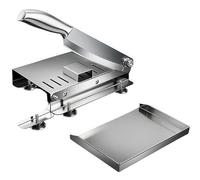 Trancheuse à viande manuelle en acier inoxydable, trancheuse à viande congelée, coupe-rouleau de viande montée sur plateau avec fonctionnement manuel réglable, convient pour trancher les légumes, le