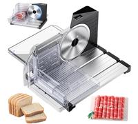 Trancheuse Alimentaire Pliable 160w Trancheuse à Pain électrique Lame En Acier Inoxydable épaisseur Réglable 0-18mm Machine De Coupe Pour Viande Pain Et Fromage