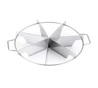 Trancheuse circulaire à gâteau pour même des portions de gâteaux, pizzas et pains superposés, séparateur segment 6/7/9 en acier inoxydable pour une utilisation en cuisine (7 coupes)