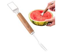 Trancheuse Coupeuse à Fourchette pour Pastèque, Outil de Découpe pour Pastèque, Accessoires Portables de Découpe de Fruits pour Préparation de Salade, Maison, Camping, Fête,
