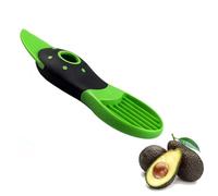 Trancheuse d'avocat, outil 3 en 1 pour trancher sans effort - Coupe-avocat, parfait pour les cuisiniers à domicile et la préparation saine des repas (vert)
