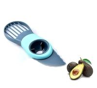 Trancheuse d'avocat, outil 3 en 1 pour trancher sans effort - Coupe-avocat, parfait pour les cuisiniers à domicile et la préparation saine des repas (bleu)