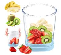 Trancheuse de fruits amovible en acier inoxydable pour couper les œufs et les fraises - Gadget de cuisine (bleu)