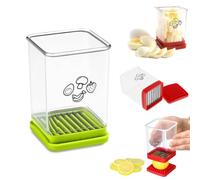 Trancheuse de fruits en acier inoxydable - Tranchage rapide pour fraises, bananes, raisins, ustensile de cuisine compact, parfait pour les salades, smoothies, préparation des repas et cuisiniers à la