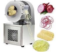 Trancheuse de légumes électrique - Machine à déchiqueter pour tranches de pommes de terre et carottes de 4 mm - Parfait pour la préparation des aliments et la restauration