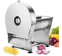 Trancheuse de légumes électrique réglable en acier inoxydable pour une coupe précise, idéale pour tomates, pommes de terre, oignons, ail