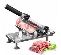 Trancheuse de nourriture en acier inoxydable, trancheuse manuelle pour viande congelée, bœuf et mouton, coupe-viande, convient pour la cuisine à la maison, le barbecue, la casserole chaude