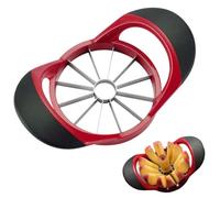 Trancheuse de Pomme, Coupe Pomme Acier Inoxydable, Pomme Séparateur avec 12 Lames, Carottier à Pomme, Pèle Découpe Epluche Pomme pour Fruit Core Slice Poires, Pomme de Terre (# Rouge)