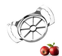 Trancheuse de Pomme, Coupe Pomme et Poire, Coupe Pomme Acier Inoxydable, séparateur de pomme avec 8 Lames, pour Pommes et Poires Jusqu'à 4 Pouces (Argenté)