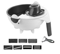 Trancheuse de pommes de terre, coupe-légumes pour fruits et légumes - Trancheuse avec protection de sécurité et égouttoir pour fruits salade fromage oignon pommes de terre concombres coupe