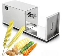 Trancheuse De Pommes De Terre Trancheuse électrique en Spirale De Pommes De Terre Tordo Coupe-Pommes De Terre Automatique en Acier Inoxydable Machine De Découpe De Légumes à Usage Commercia