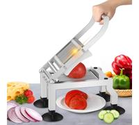 Trancheuse de tomates commerciale | Coupe uniforme de 10 mm et lame en acier inoxydable | Base d'aspiration antidérapante pour restaurant et cuisine à domicile