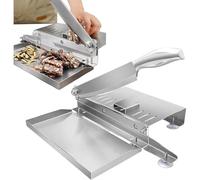 Trancheuse de viande manuelle robuste pour bœuf congelé, poulet, poisson - Base antidérapante, lame en acier inoxydable durable pour une préparation sûre et efficace à la maison