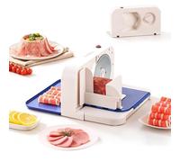 Trancheuse de viande pliable pour la maison, épaisseur réglable de 1 à 15 mm, trancheuse compacte pour saucisse, fromage, pain et légumes