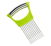 Trancheuse d'oignons - Acier inoxydable antidérapant multifonction, anti-odeurs de légumes avec dents de coupe uniforme, guide de hachoir alimentaire, aide à déchiqueter, support de tomate et steak