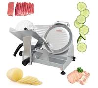 Trancheuse éLectrique à éPaisseur RéGlable, Trancheuse à Viande Semi-Automatique 8"/10"/12", Facile à Couper Tous Aliments, Pieds AntidéRapants pour Viande, Fromage, LéGumes Et Fruits,12 in