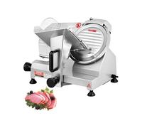VEVOR Trancheuse Électrique 1200 tr/min Trancheuse à Jambon 48 x 43 x 35 cm Trancheuse à Viande 0-12 mm Bouton de Réglage d'Épaisseur Domestique et Commercial Parfait pour Trancher Divers Aliments