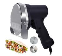 Trancheuse Électrique À Kebab, Coupe-Doner Portable 80W Avec 2 Lames En Acier Inoxydable Et Épaisseur Réglable De 0 À 8 mm, Trancheuse À Viande Shawarma Pour Usage Commercial Et Domestique