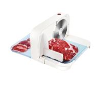 Trancheuse Électrique À Viande Machine À Trancher Les Aliments Pour Couper Bœuf, Mouton, Petits Pains, Légumes, Fruits Et Le Pain Avec Une Épaisseur Réglable De 0~15 Mm Acier Inoxydable Amovible 190Mm