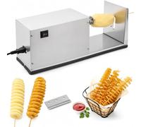 Trancheuse Électrique Pour Pommes Terre En Spirale Tornado, Machine Découpe En Acier Inoxydable, Trancheuse Automatique Avec Épaisseur Uniforme 2,5 À 3mm, Adaptée Pour Un Usage Domestique